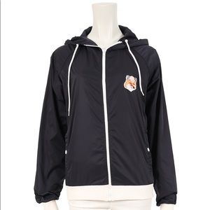 MAISON KITSUNE Fox Windbreaker in Black- Large